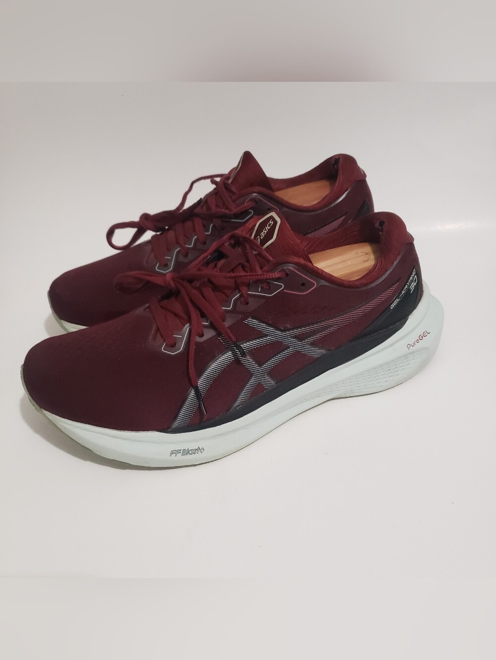 ASICS Gel Kayano 30 Mens Running Shoes Burgundy PureGEL FF Blast+ Shoes Size 10.